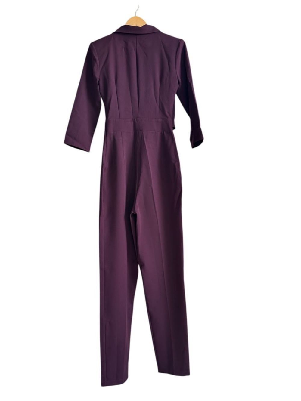 Sophisticated Plum Blazer Jumpsuit - Picture 5 of 8